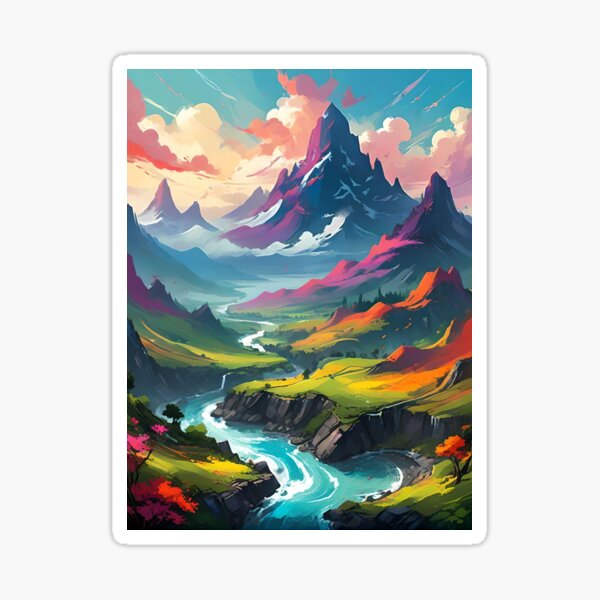 Item preview, Abstract Mountain Valley Art designed and sold by Esterlane.