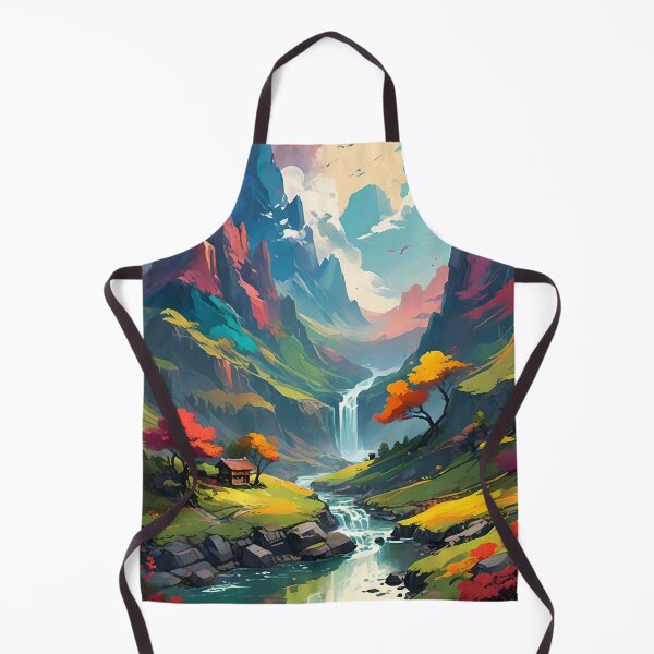 Item preview, Abstract Mountain Waterfall Art designed and sold by Esterlane.