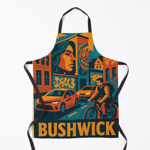 Item preview, Bushwick Brooklyn – Bold Urban Art with Street Murals, Cyclist, and City Vibes designed and sold by TheNumbersGeek.