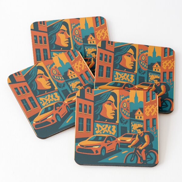 Item preview, Bushwick Brooklyn – Bold Urban Art with Street Murals, Cyclist, and City Vibes designed and sold by TheNumbersGeek.