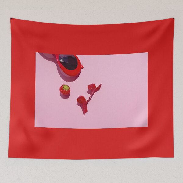 Item preview, Summer still life, strawberries, red glasses on a pink background photo designed and sold by RenataPhoto.