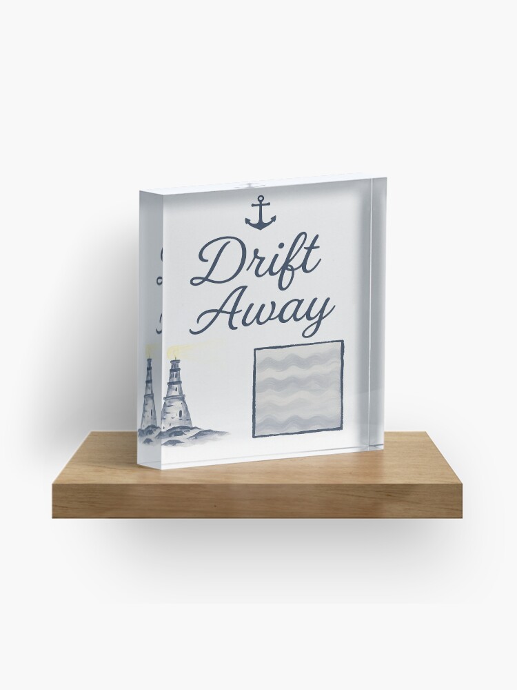 Thumbnail 1 of 5, Acrylic Block, Drift Away – Nautical Minimalist Design designed and sold by Chanilati.