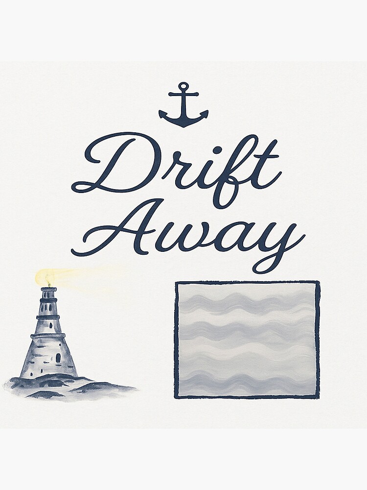 Thumbnail 5 of 5, Acrylic Block, Drift Away – Nautical Minimalist Design designed and sold by Chanilati.