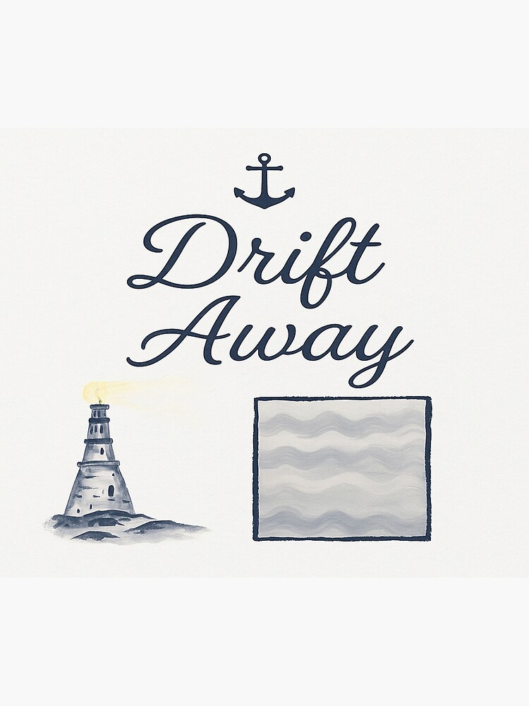 Thumbnail 6 of 6, Throw Blanket, Drift Away – Nautical Minimalist Design designed and sold by Chanilati.
