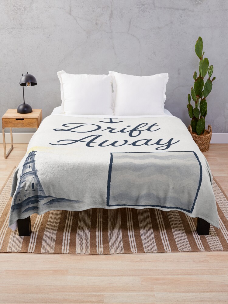 Thumbnail 1 of 6, Throw Blanket, Drift Away – Nautical Minimalist Design designed and sold by Chanilati.