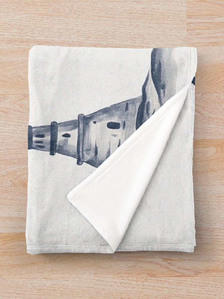 Thumbnail 3 of 6, Throw Blanket, Drift Away – Nautical Minimalist Design designed and sold by Chanilati.