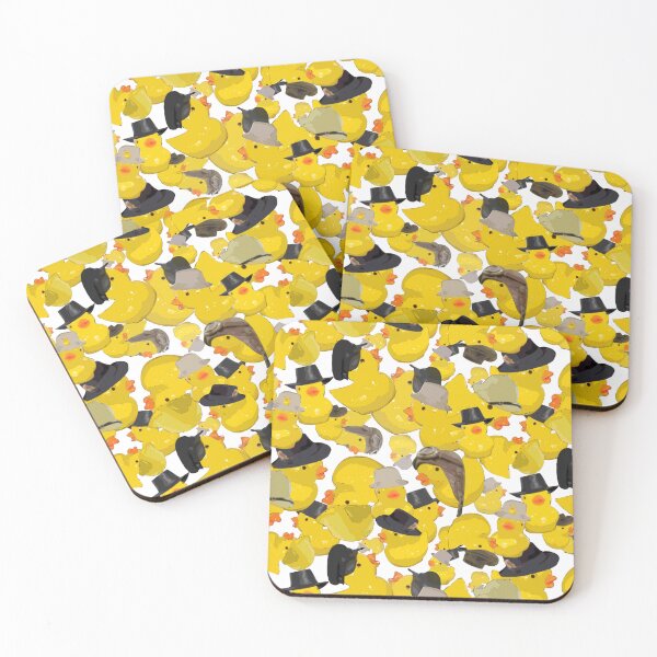 Item preview, Tumbling Yellow Chicks in Hats on White designed and sold by Art in My Loft.