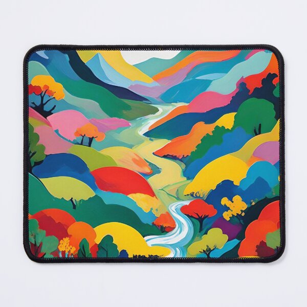 Item preview, Colorful Abstract Mountain Valley Art designed and sold by Esterlane.