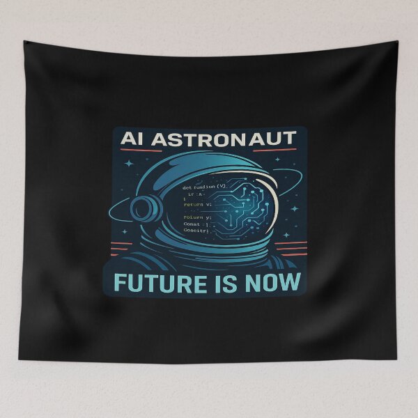 Item preview, AI Astronaut Coding the Future Beyond Earth designed and sold by ‏Designly Yours‏.