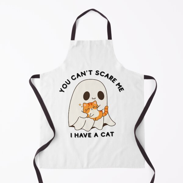Item preview, Can’t Be Scared Funny Cat Lover Ghost Tee designed and sold by Zezeshop1.