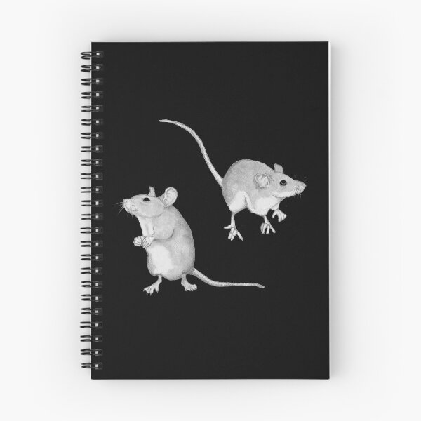 Item preview, Two Mice with Long Tails on Black, Pencil Drawing, Rodents designed and sold by JoyfulWhimsy.