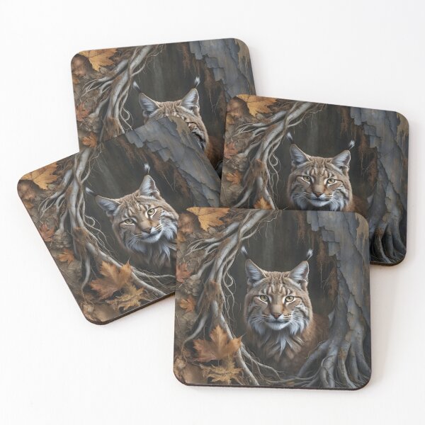 Item preview, Veinbound Lynx – Autumn Roots & Wild Gaze by LaLi Designs designed and sold by LaLi-Designs.