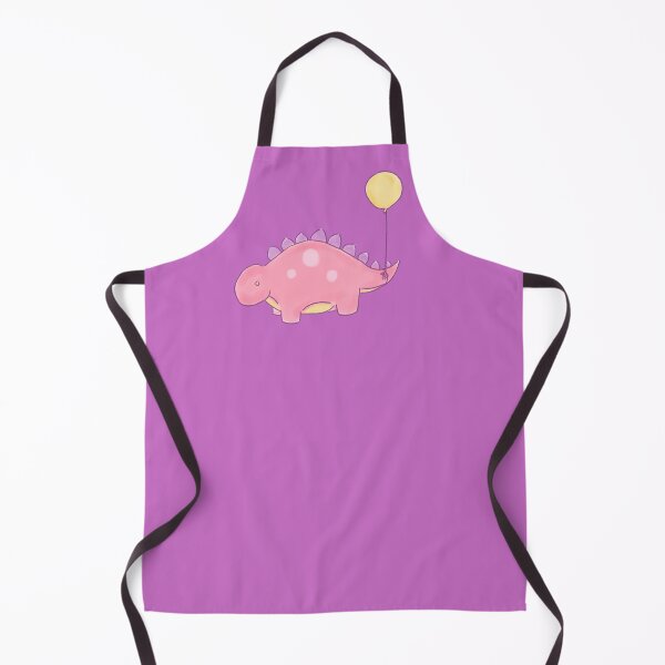 Item preview, Pink/Yellow/Purple Stegosaurs Dinosaur with a Yellow Balloon Drawing designed and sold by SChristineBrink.