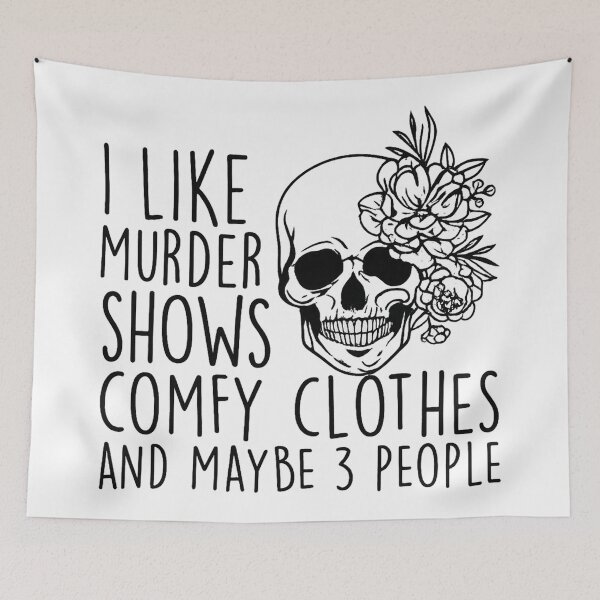 Item preview, Women Novelty Shirt I Like Murder Shows Friends Horror Tee Maybe 3 People Funny Graphic Casual Athletic Tops  designed and sold by delonahuty.