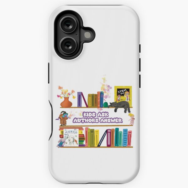 Artikel-Vorschau von Kinder fragen, Autoren antworten, lustiges Bücherregal., designt und verkauft von SamsStoryDesign.