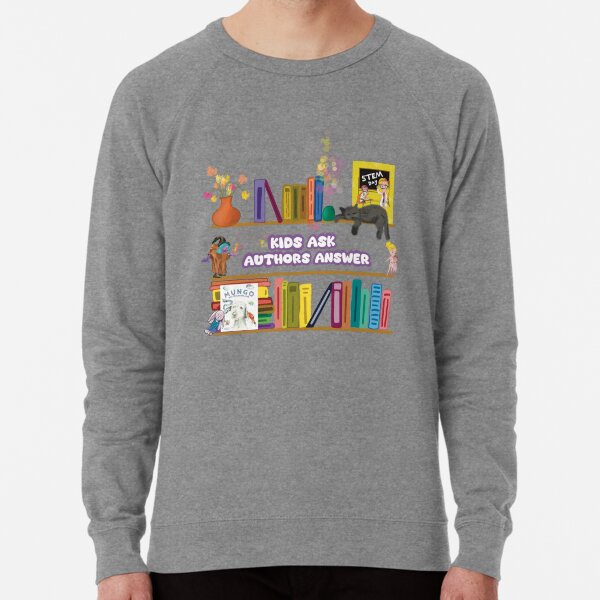 Item preview, Kids Ask, Authors Answer show, fun bookshelf.  designed and sold by SamsStoryDesign.