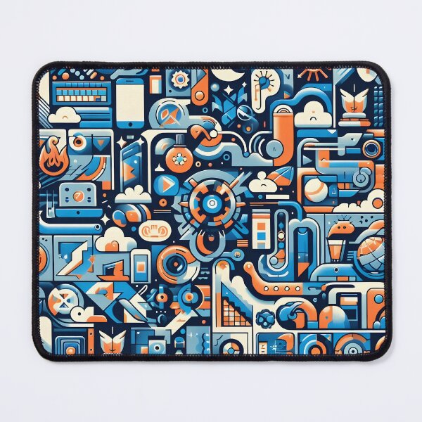 Item preview, Dynamic Geometric Tech Art with Futuristic Icons designed and sold by FusionGaze.
