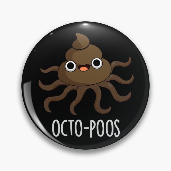 Artikelvorschau, Octo-poos Lustiges Oktopus-Wortspiel (Dark BG) entworfen und verkauft von punnybone.