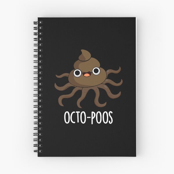 Item preview, Octo-poos Funny Octopus Pun (Dark BG) designed and sold by punnybone.