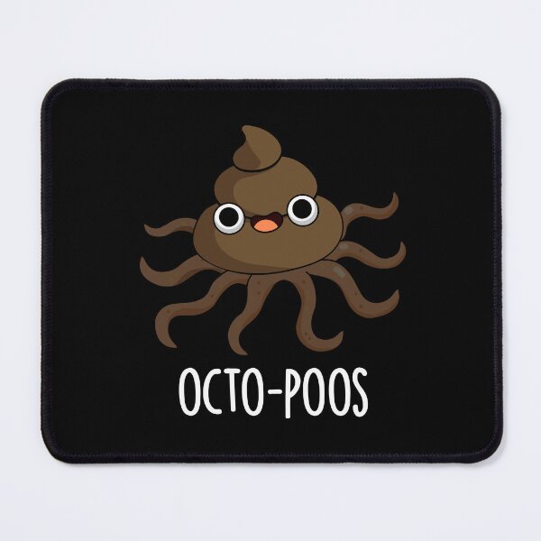 Item preview, Octo-poos Funny Octopus Pun (Dark BG) designed and sold by punnybone.