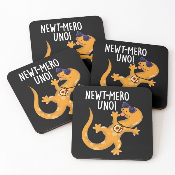 Item preview, Newt-mero Uno Funny Newt Pun (Dark BG) designed and sold by punnybone.