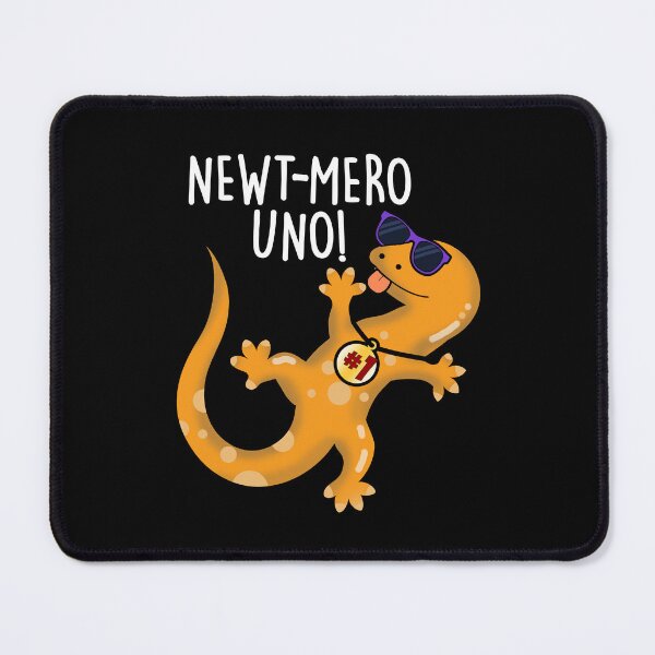 Item preview, Newt-mero Uno Funny Newt Pun (Dark BG) designed and sold by punnybone.