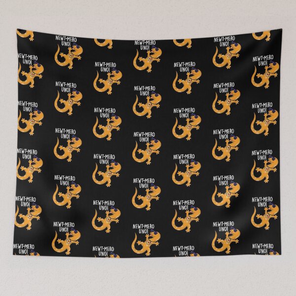Item preview, Newt-mero Uno Funny Newt Pun (Dark BG) designed and sold by punnybone.