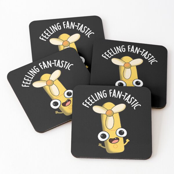 Item preview, Feeling Fantastic Funny Fan Pun (Dark BG) designed and sold by punnybone.