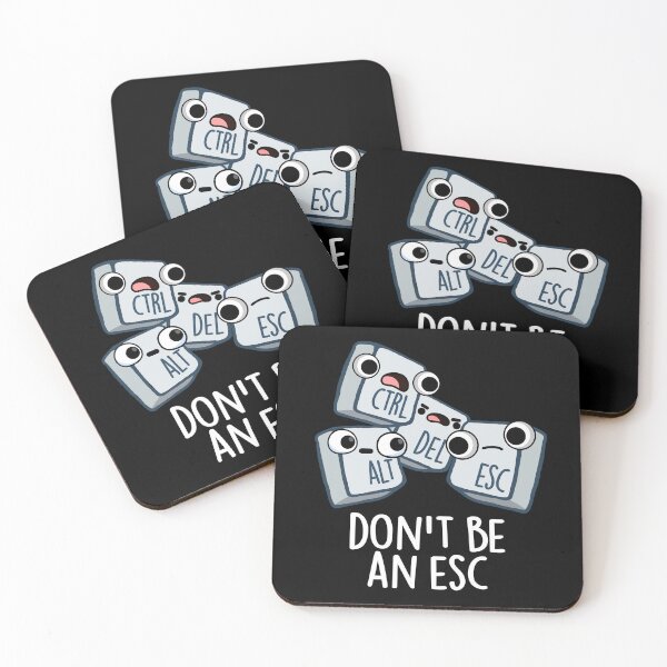 Item preview, Don't Be An Esc Funny Keyboard Pun (Dark BG) designed and sold by punnybone.