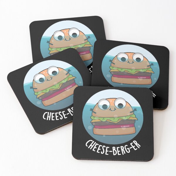 Item preview, Ice-berg Funny Cheeseburger Pun (Dark BG) designed and sold by punnybone.