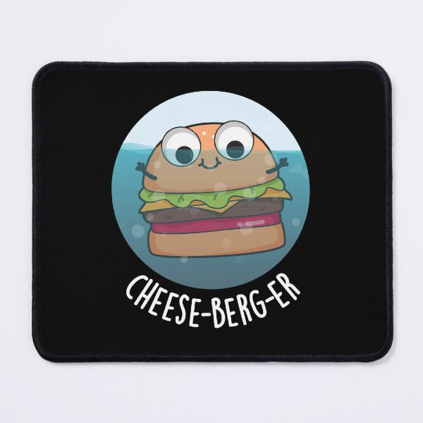 Item preview, Ice-berg Funny Cheeseburger Pun (Dark BG) designed and sold by punnybone.