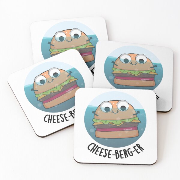 Item preview, Ice-berg Funny Cheeseburger Pun  designed and sold by punnybone.