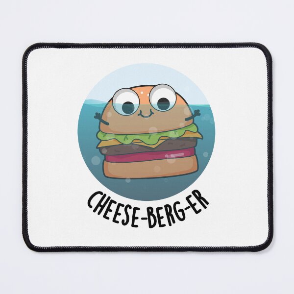 Item preview, Ice-berg Funny Cheeseburger Pun designed and sold by punnybone.