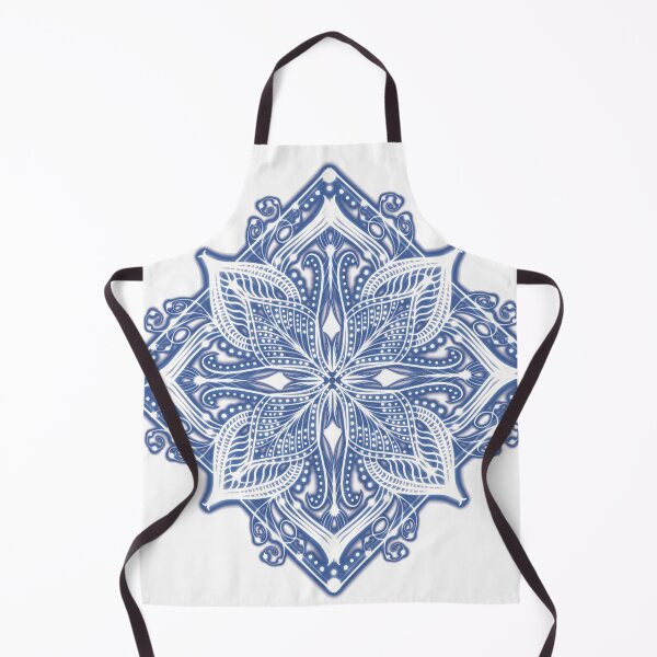 Item preview, Blue Snowflake Mandala Geometric Decor designed and sold by interval:43.