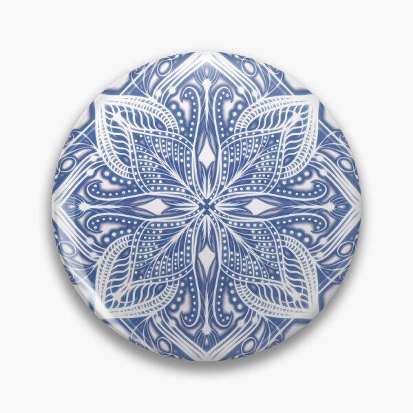 Item preview, Blue Snowflake Mandala Geometric Decor  designed and sold by interval:43.