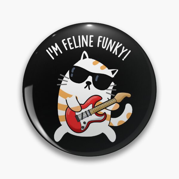 Item preview, I'm Feline Funky Funny Cat Pun (Dark BG) designed and sold by punnybone.