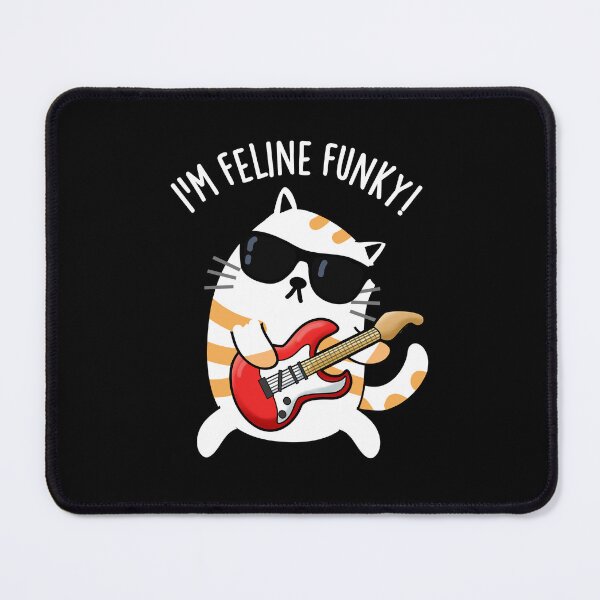 Item preview, I'm Feline Funky Funny Cat Pun (Dark BG) designed and sold by punnybone.