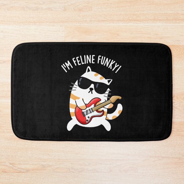 Item preview, I'm Feline Funky Funny Cat Pun (Dark BG) designed and sold by punnybone.