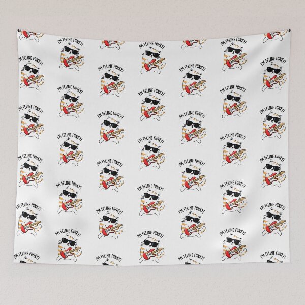 Item preview, I'm Feline Funky Funny Cat Pun  designed and sold by punnybone.