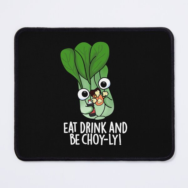 Item preview, Eat Drink And Be Choyly Funny Veggie Pun (Dark BG) designed and sold by punnybone.