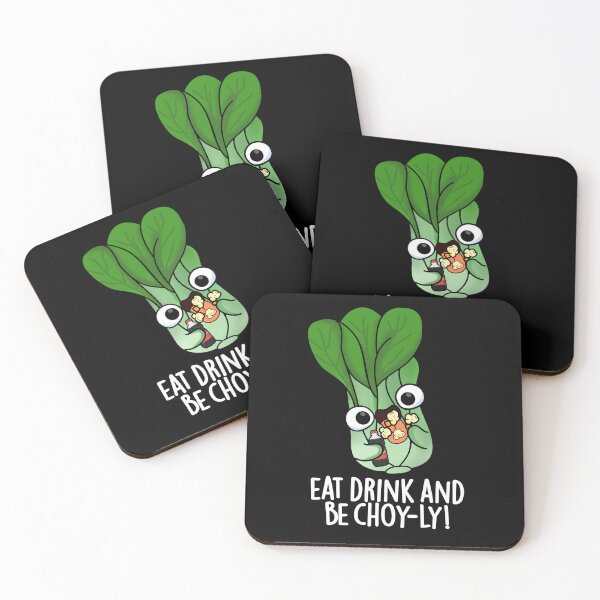 Item preview, Eat Drink And Be Choyly Funny Veggie Pun (Dark BG) designed and sold by punnybone.