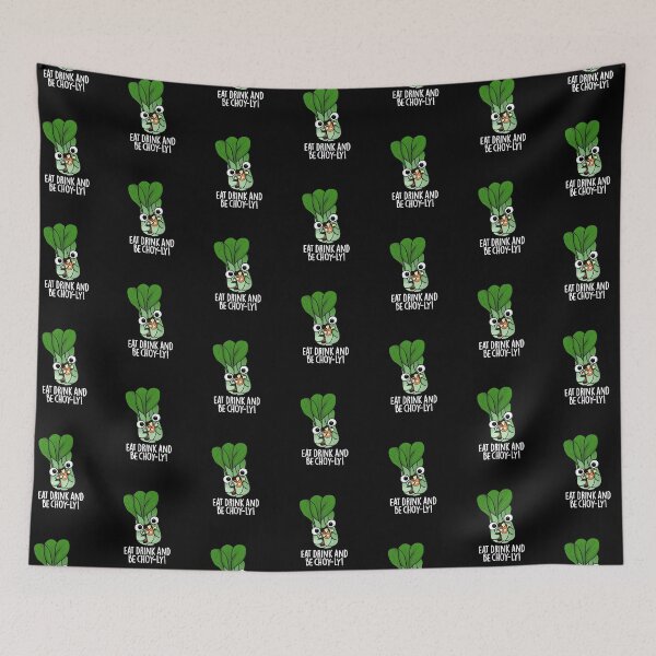 Item preview, Eat Drink And Be Choyly Funny Veggie Pun (Dark BG) designed and sold by punnybone.
