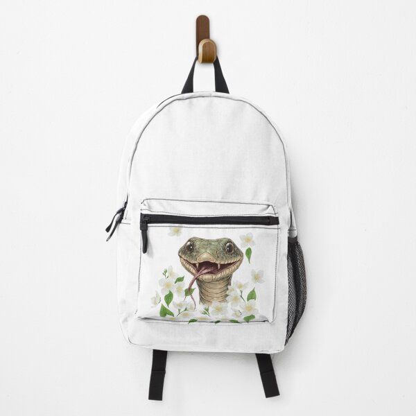 Item preview, A happy snake in Jasmine flowers, Funny animals, designed and sold by ArtbySvetik.