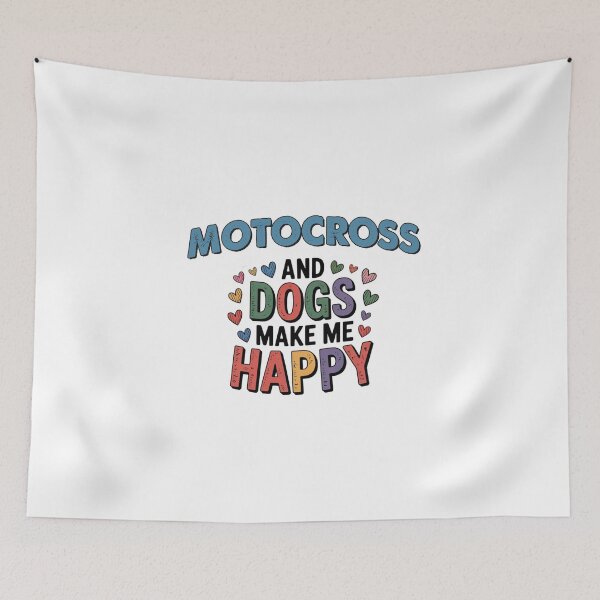Item preview, Motocross And Dogs Make Me Happy - Funny Motocross Dogs Lover designed and sold by Oussinc.