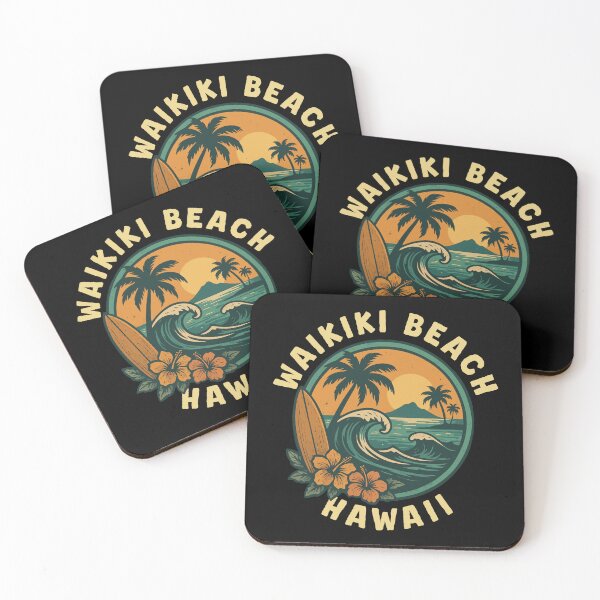 Item preview, Waikiki Beach – Hawaii (with White Lettering) designed and sold by VelvetRoom.