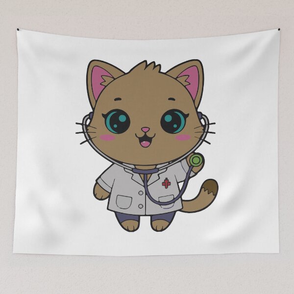 Item preview, Muffin Cute Doctor Cat designed and sold by ContextoMagico.