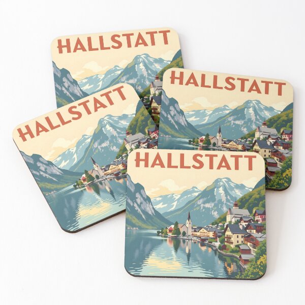 Item preview, Hallstatt: Vintage Alpine Lakeside Poster designed and sold by LSVart.