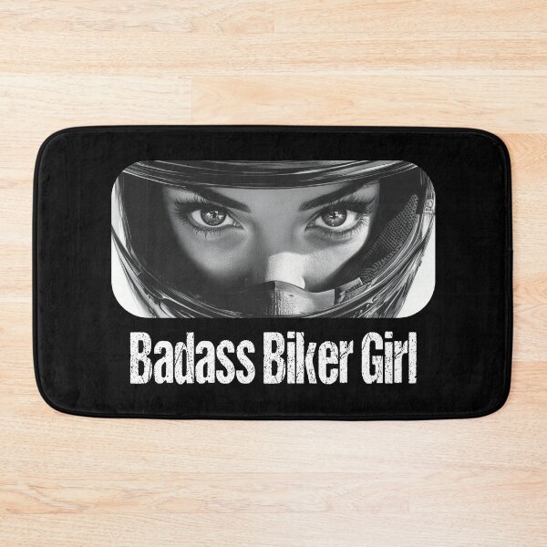 Item preview, Badass Biker Girl 03 on dark designed and sold by Lazyfoxink.
