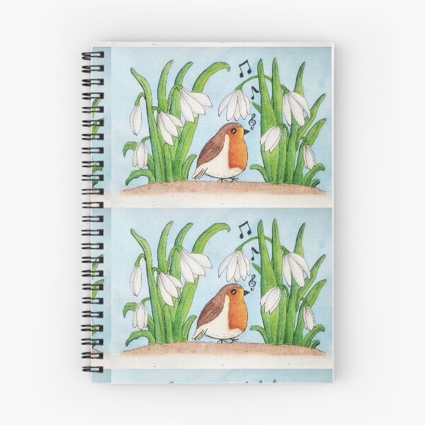 Item preview, Singing Robin and Snowdrops  designed and sold by Paintedhues.