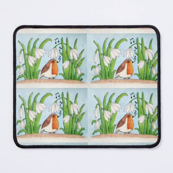 Item preview, Singing Robin and Snowdrops  designed and sold by Paintedhues.